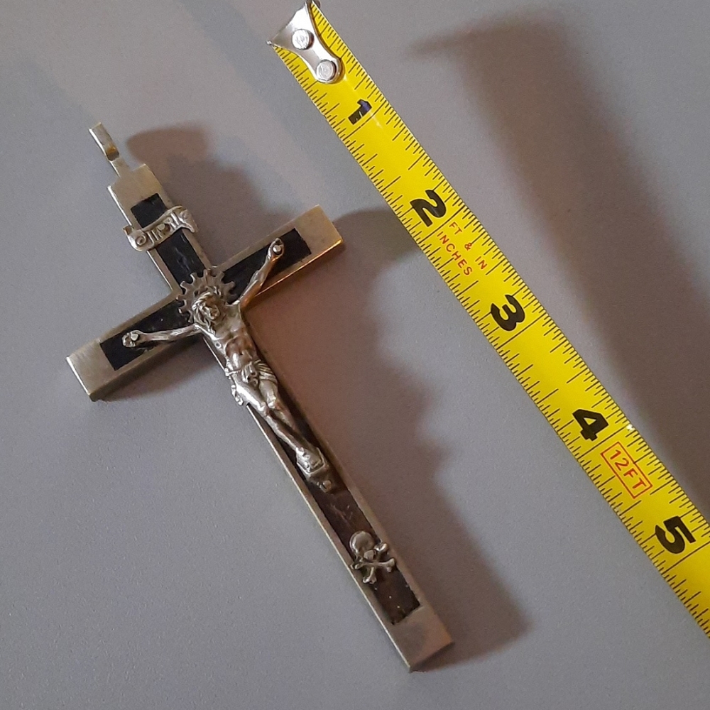 Antique pectoral Golgotha cross from the Victorian era estimated 1883-1901